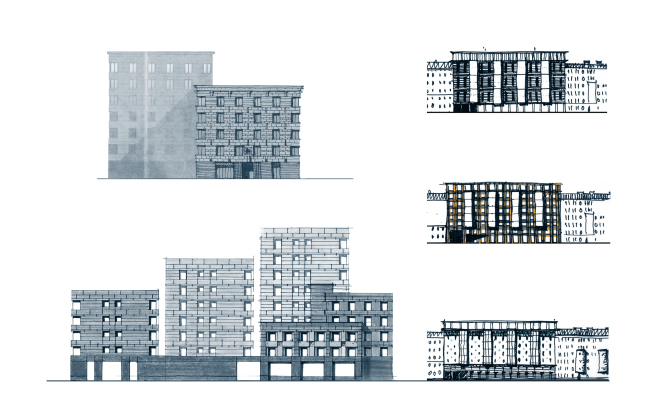 The residential complex Futurist. The hand-drawn graphics � Evgeny Gerasimov and Partners