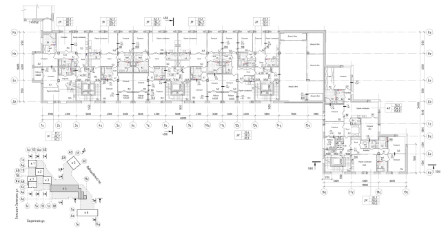 The residential complex Futurist. Building 4, the standard floor  Evgeny Gerasimov and Partners