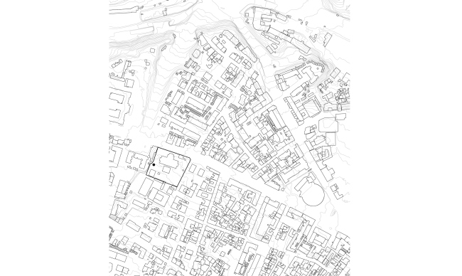 The pavilion of chacha ceremonies; author: Alexander Brodsky, coauthor: Maria Kremer. Location plan. 2018.