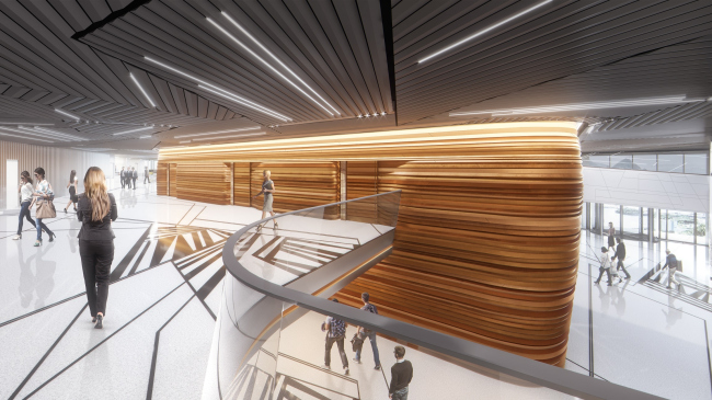 Kamchatka Hotel. The space of the 2nd floor before  the conference hall � TOTEMENT/PAPER