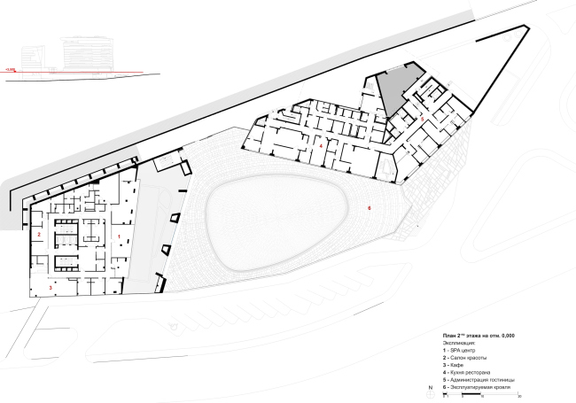 Kamchatka Hotel. The plan on the 2nd floor  TOTEMENT/PAPER