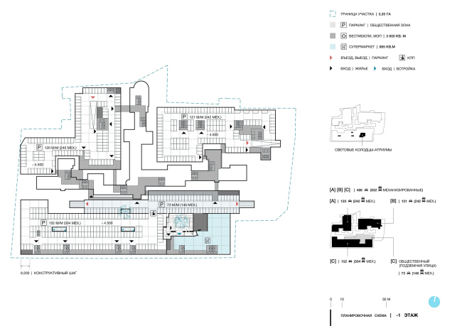 Green Coppice House. The floor plans. The -1st floor © OSAArchitects