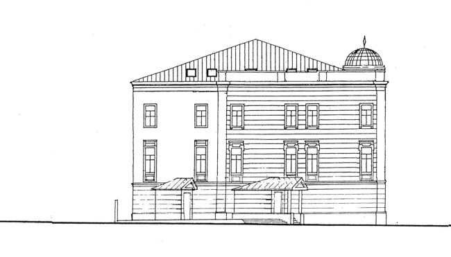 The lateral facade. Project. Green House. The reconstruction project at Bolshaya Nikitskaya, 17, Bld. 1. ABV Architects, Pavel Andreev