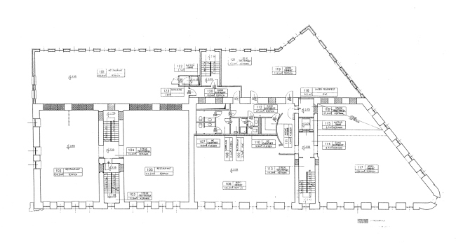 Plan of the 2nd floor. Green House. The reconstruction project at Bolshaya Nikitskaya, 17, Bld. 1. ABV Architects, Pavel Andreev