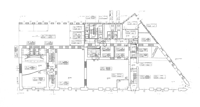 Plan of the 1st floor. Project. Green House. The reconstruction project at Bolshaya Nikitskaya, 17, Bld. 1. ABV Architects, Pavel Andreev