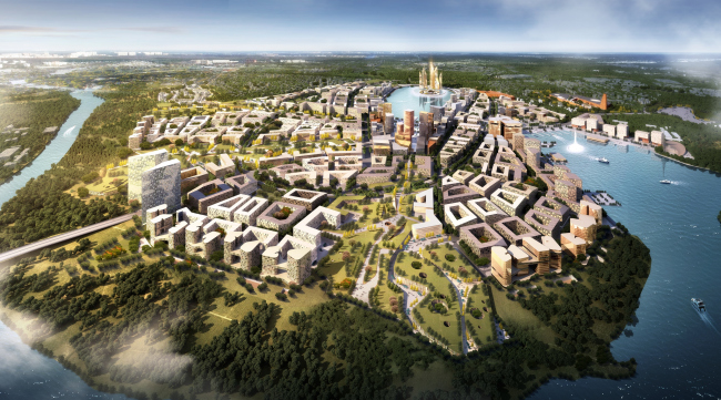 Rublevo-Arkhangelskoe, architectural and town planning concept. The competition winning project