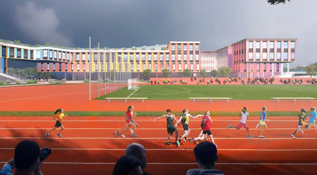 Educational cluster in Yuzhno-Sakhalinsk, the competition concept. Copyright: � UNK project
