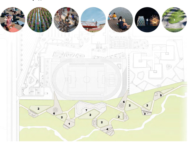 Educational cluster in Yuzhno-Sakhalinsk, the competition concept. Copyright:  UNK project
