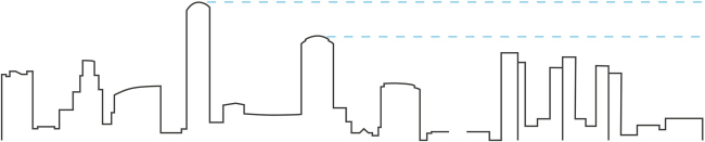 LVIII housing complex. Silhouette