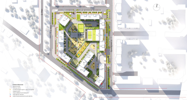 “Universitetsky” multifunctional complex. Birds-eye view