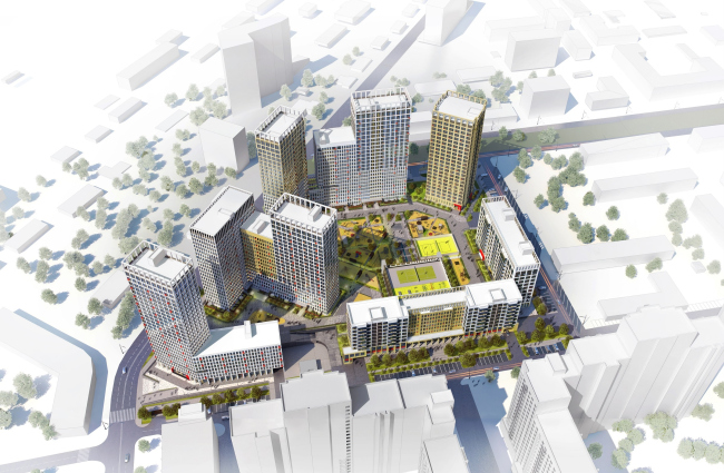 Universitetsky multifunctional complex. Birds-eye view