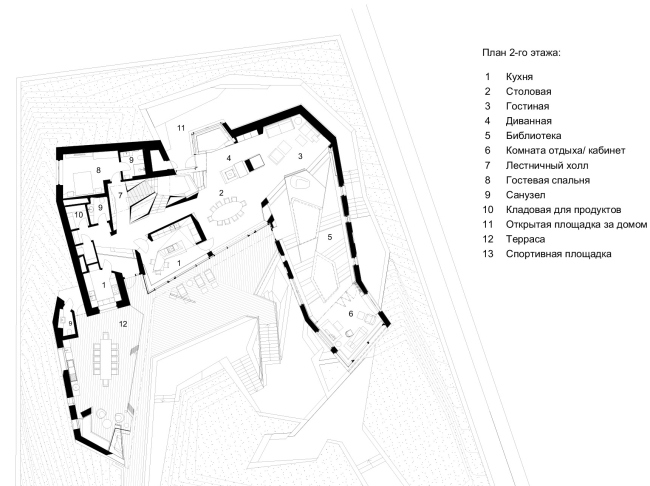 The “Spring” house. Plan of the 2nd floor 