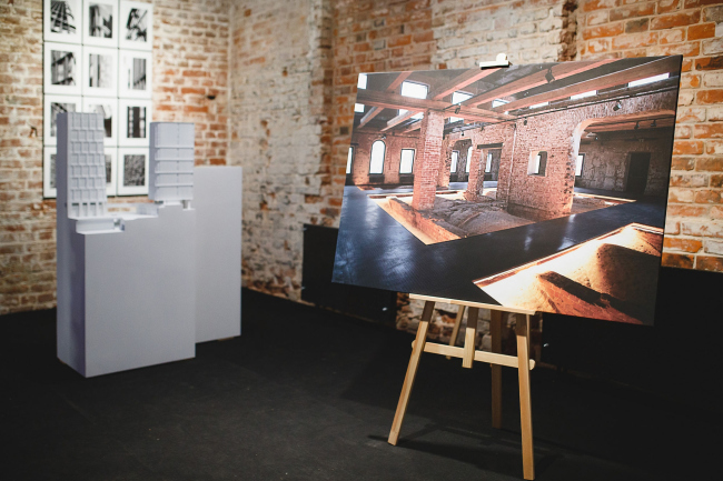 The collection of designer art objects. Installation inspired by the "Wings/Ruins" Narine Tyutcheva, Rozhdestvekka Architects. The exhibition Russian Architecture. The Modern Era in the Schusev State Museum of Architecture