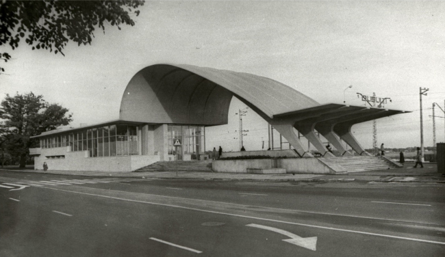 The railway station in Dubulty, Latvia 1977