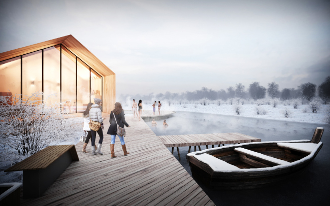 Concept of a tourist cluster in the settlement of Oymyakon, the winning project