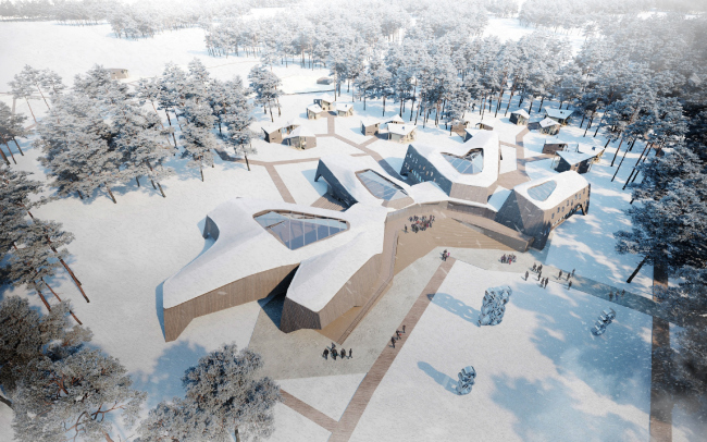 Concept of a tourist cluster in the settlement of Oymyakon, the winning project