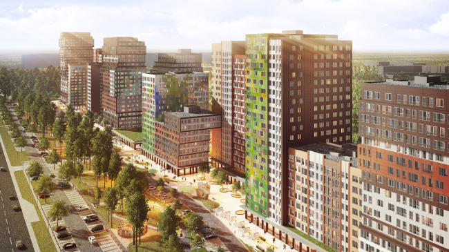 Bunin housing complex. Birds-eye view