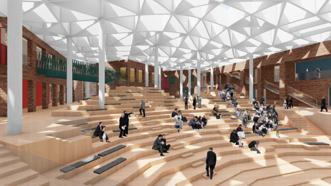 Primakov School, 2nd stage. The atrium