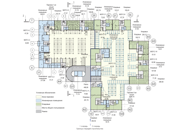 Plan of the -1st level. “Aleksandrovsky Sad” housing complex
