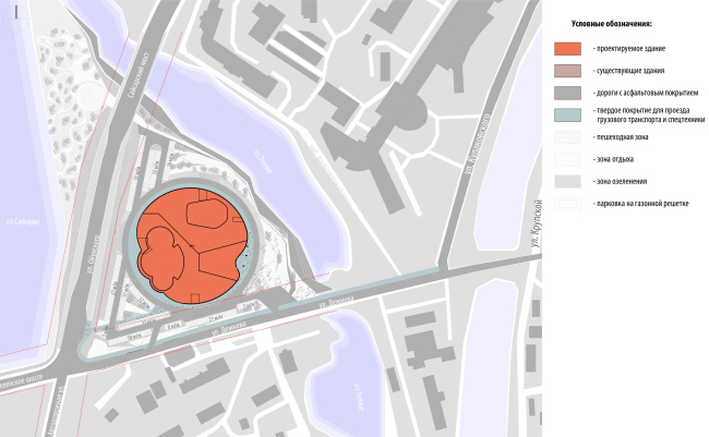 Location plan. International Center of Epics of Eurasian peoples in Yakutsk