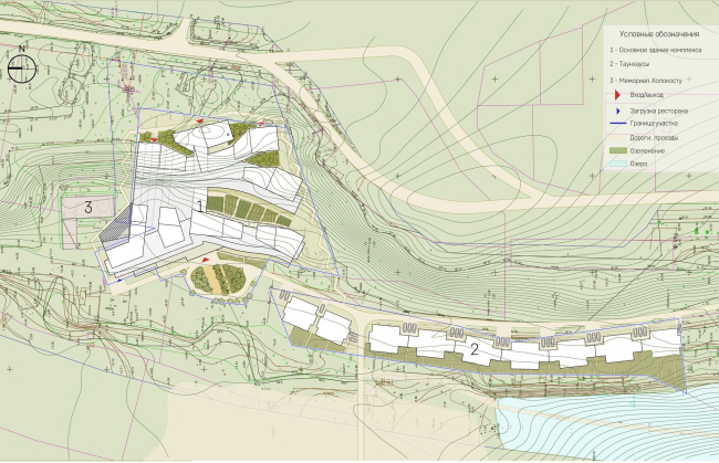 Amber Residence hotel complex. Master plan