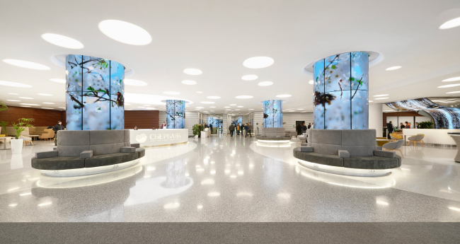 The interiors of Sberbank headquarters at Kutuzovsky Avenue, 32