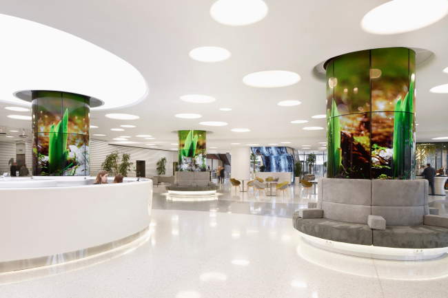 The interiors of Sberbank headquarters at Kutuzovsky Avenue, 32