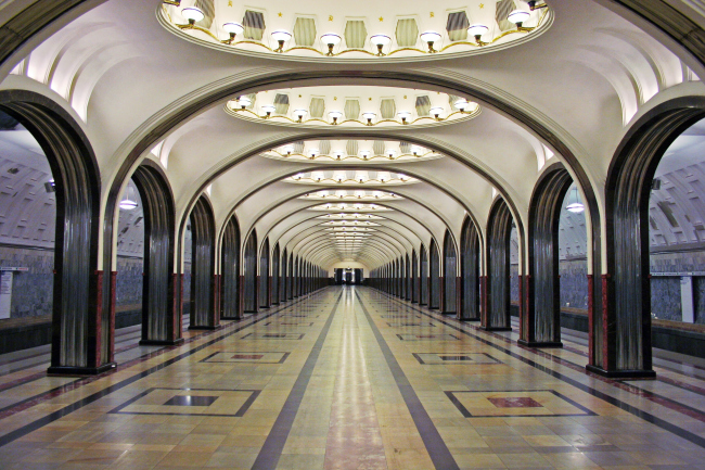 Интерьер станции метро «Маяковская»