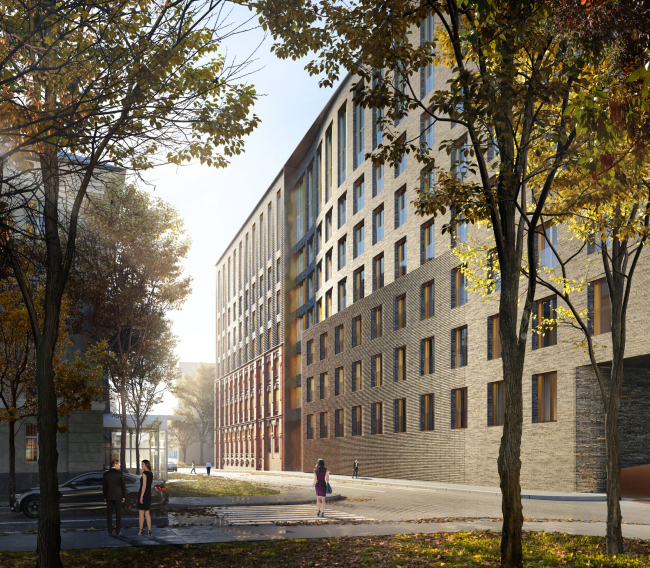 The reconstruction project in the Bolshoy Nikolovorobinsky Alley. The building is converted into a housing complex.