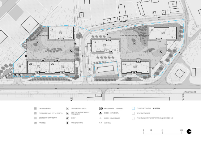 The master plan. A city block by the seaside