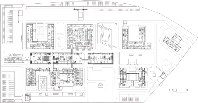 Multipurpose medical center Novomoskovsky in Kommunarka. Plan of the 2nd floor