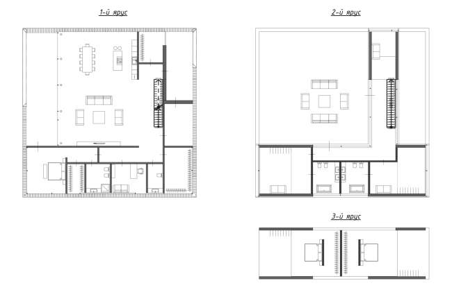 Планы этажей. Черный куб в Карелии Планы этажей. Черный куб в Карелии