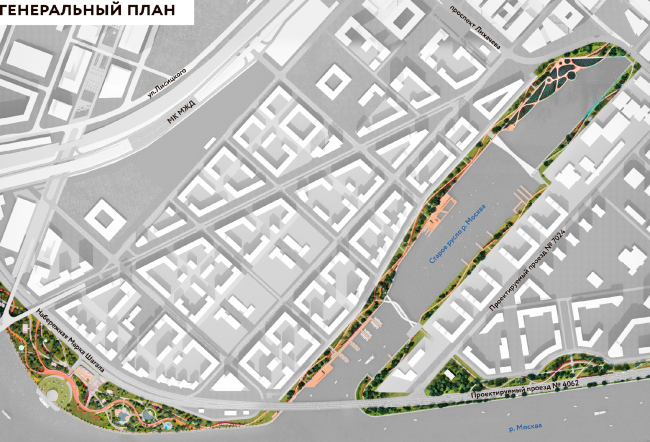 The Marc Chagall Embankment. The master plan