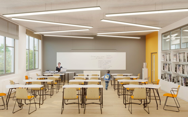 The school and the kindergarten within “Spanish Quarters” housing complex