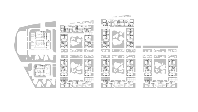 HOMECITY housing complex. Plan of the 1st floor