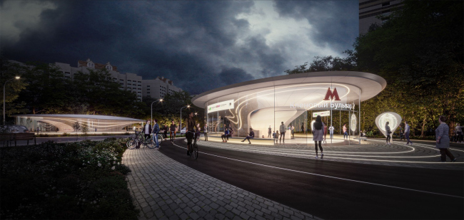 Конкурсный проект станции московского метро «Кленовый бульвар 2»