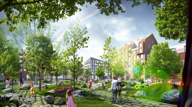 The Zen Garden park. The development of architectural and town planning concept of developing the Yuzhno-Sakhalinsk area.