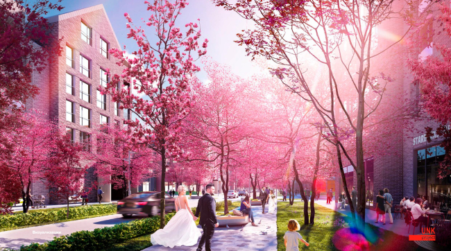 The sakura promenade. The development of architectural and town planning concept of developing the Yuzhno-Sakhalinsk area.