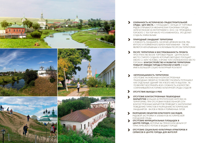 Концепция развития и благоустройства территории Зарядья в г. Суздаль