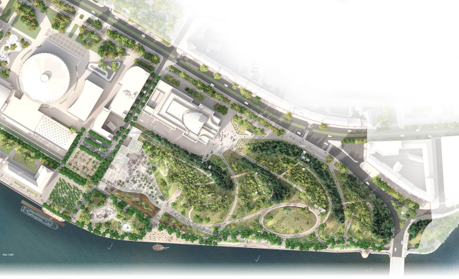 Romantic park Tuchkov Buyan. The master plan