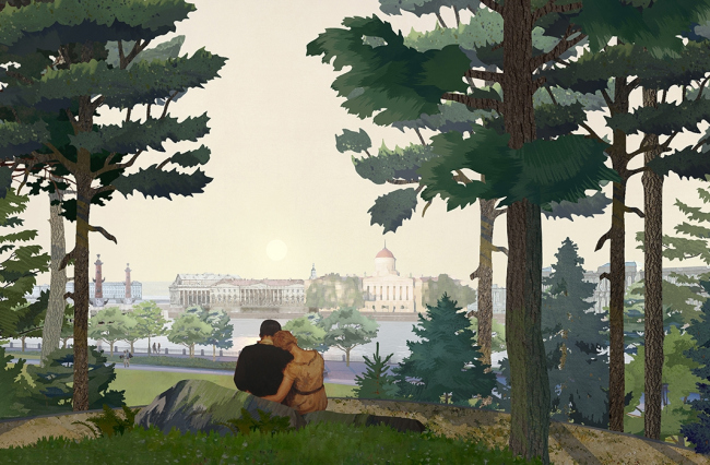 Romantic park Tuchkov Buyan