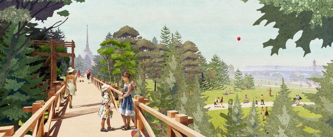 Romantic park Tuchkov Buyan