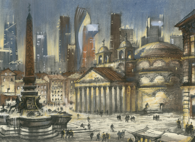 ������ ��������. ������������� �������� �� ���� ������ �������� Veduta della Piazza della Rotonda