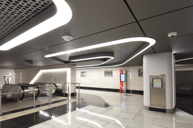 Интерьер станции метро «Авиамоторная», открыт в 2020