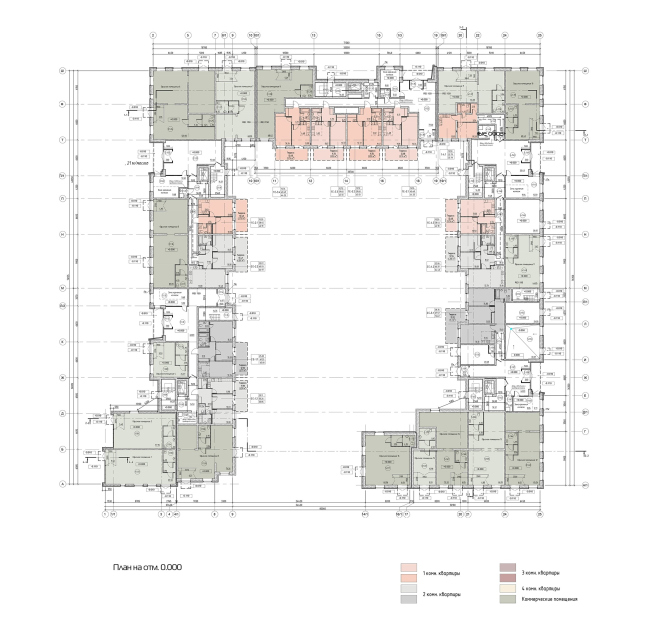 Plan of the 1st floor. New Peter residential area