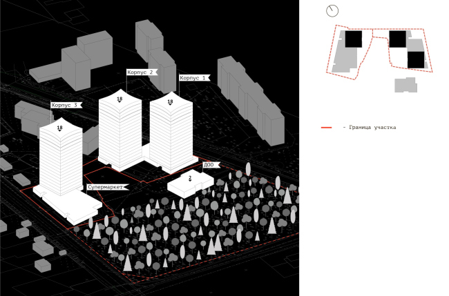 The form making. “In the Heart of Pushkino” housing complex