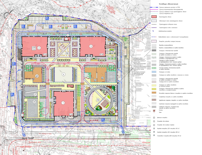 The simplified master plan. Nebo residential complex