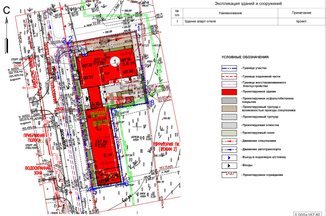 The Steamer house. Planning organization of the land plot