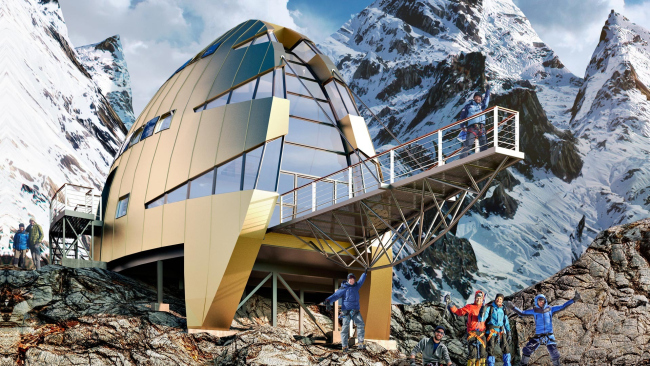 Приют альпинистов в Гималаях, конкурсный проект