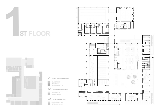 План 1 этажа. Хорошевская гимназия «Хорошкола»